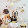 1 decoración para tartas de 13 cumpleaños, con purpurina negra,