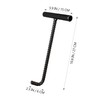 CIYODO 29 cm Black Stainless Steel T-Hook - Practical Tool