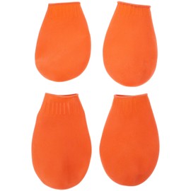 Hemobllo Dog Rubber Boots Small Dog Shoes Dog Boots, Rubber Rain Shoes Dog Boots 4Pcs Paw Protection for Dogs for Pet Cat Dog (Orange, Size S) Dog Boots Dog Breathable Boots