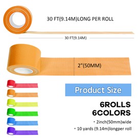 SMTAPESPRO Rainbow Colored Duct Tape，10yard x 2inch Heavy Duty Rainbow Waterproof Colored Tape， Waterproof & Tear-Resistant for Crafts, Repairs, DIY Projects, Home & Outdoor Use