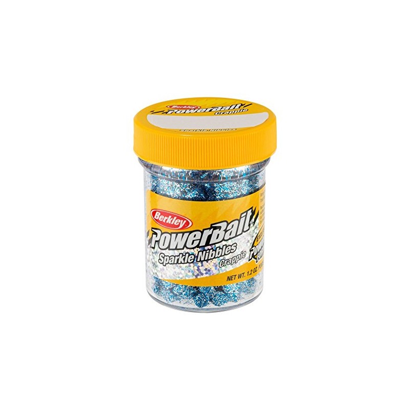 Berkley 1423721 Power Bait Sparkle Crappie Nibbles, Blue Ice 1.2oz