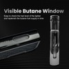 Butane Torch Lighter,Soft/Jet Dual Switchable Windproof Adjustable Flame,Refillable Grinding Wheel
