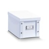 Zeller 17574 Cardboard Storage Box, Blue Stripes, Decorated, Approx. 33