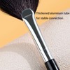 Professional Makeup Fan Brush for Highlighter， Blush， Peel Masks, Black