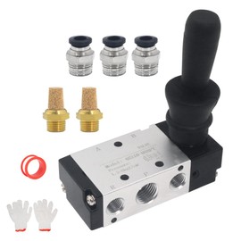 GCESSOIRY 1/4" NPT 5 Way 2 Position Air Hand Lever Valve, 4H210-08 Pneumatic Solenoid Valve, Manual Control Push-Pull