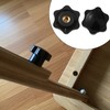 RLMVGBX 10 Pcs M6 Black Plastic Star Shape Head Female
