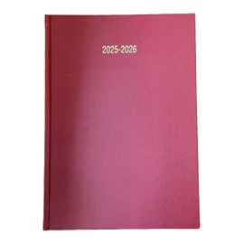Academic Diary 2025-2026 A5 WTV Week to View - Burgundy/Red