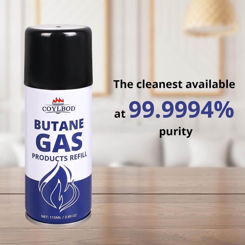 CoYlBod Butane Refill, Premium Butane Fuel 115 ml, 99.99% Pure