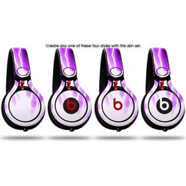 Skin Decal Wrap Compatible with Beats Mixr Headphones Lightning Purple Skin Only (Headphones NOT Included)