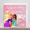 Second Ave Cute Pink Princess Cousin Square Birthday Greeting Card