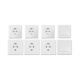 MC POWER - FLAIR – Socket Set | White, Matt | Sockets with Child Safety Lock