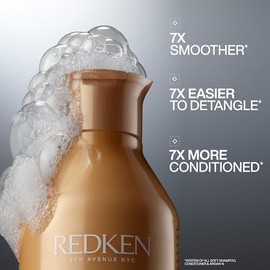 Redken Shampoo All Soft | Para Cabelos Secos e Quebradiços ​​| Proporciona Maciez Intensa e Brilho | Com Óleo de Argan | 300ml