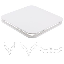 WKZO Replacement Bathroom Exhaust Upgrade Grille Cover With Springs FG701S for Br-oan Nu-tone Bath Fan Bathroom Fan Bathroom Exhaust Fan Home Ceiling Vent Covers -13.25" X 13.25"