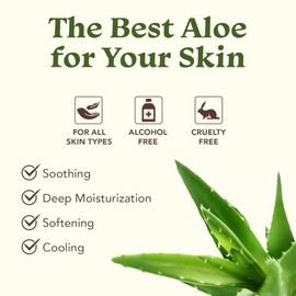 Green Leaf Naturals Aloe Vera Gel for Skin, Face and Hair, 8-Ounce