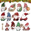 Christmas Pendant Gnome Set, 24 Pieces Christmas Gnomes, Christmas Wooden