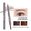 Long Lasting Waterproof Eyebrow Pencil Double Sided Shimmer Light Brown