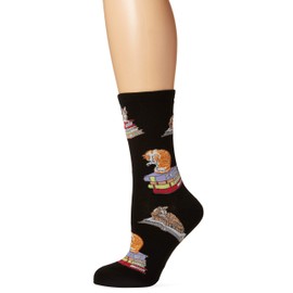 Socksmith Cats on Books Socks (Black)