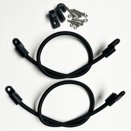 Pmsanzay 2 Pack Kayak Bungee Paddle Holder Kayak Paddle Clip Kayak Paddle Keepers Kit for Kayak & Canoe,Fishing Boat - Kayak Rigging Accessory -with Screws