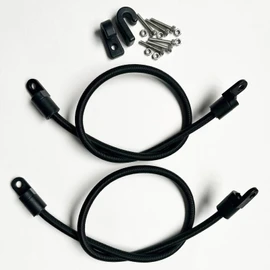 Pmsanzay 2 Pack Kayak Bungee Paddle Holder Kayak Paddle Clip Kayak Paddle Keepers Kit for Kayak & Canoe,Fishing Boat - Kayak Rigging Accessory -with Screws