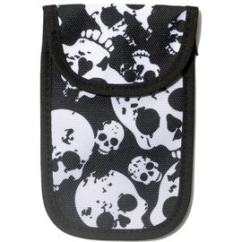 DQL key pouch for car keys Prevent Keyless Car Theft - Skull cool faraday key fob protector, Nylon key fob signal blocker, faraday bag for key fob, key signal blocker, rfid key fob protector