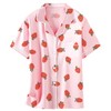 Schbbbta Silk Pajamas Set for Girls Satin Button Down Sleepwear