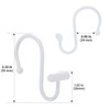 White Shower Curtain Hooks, Rust Proof Shower Curtain Rings for