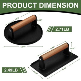 EWFEN Smash Burger Press (Round & Rectangle)