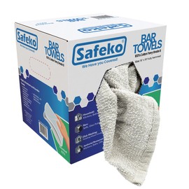SAFEKO Cotton Terry Bar Towels – 100% Cotton, 16” x 19”, Highly Absorbent & Durable – 5 lbs Box