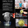 ZECARFA Stainless Steel Vegetable Squeezer, Upgrade Non-Slip Red Silicone Handle,Filling