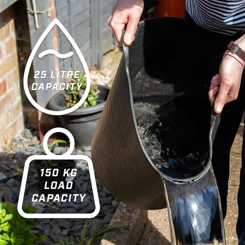 Faithfull Eco Flex Tub, Multi-Purpose, Durable & Sustainable Flexible Bucket
