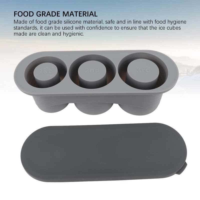 Hollow Cylinder Ice Cube Tray Quick Release Silicone High Low
