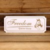 Engraved Sign with American Quarter Horse and Horse Name Motif