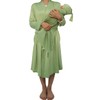 SUFEINI Maternity Robes and Matching Swaddle Blanket Set, Women Mommy