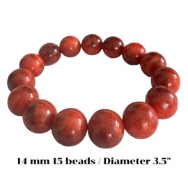 Dragon Blood Wood prayer Bead Bracelet, Redwood, Lucky Wood, Handmade Natural wood Rosary Bracelet 14mm