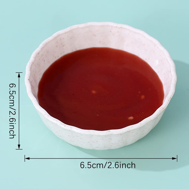 TIE-DailyNec 8 Pack Dipping Bowls Soy Sauce Dish Seasoning Plates,