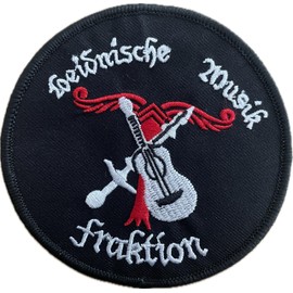 Pagan Music Faction Patch Embroidered Paganism Patch Sew-on/Iron-On Embroidered Viking Irminsul with Sword and Guitar