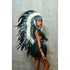 Native American Inspired Headdress - Handcrafted with Genuine Feathers and