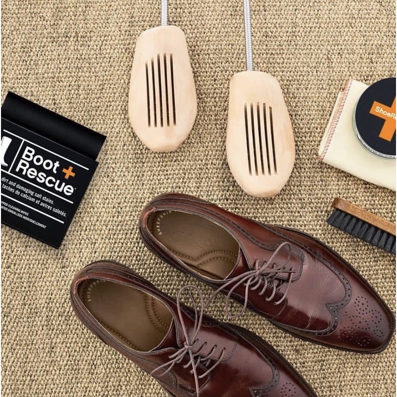 Boot Rescue all-natural cleaning wipes for leather and suede boots.