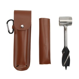 Llave de Barrena Manual, Taladro Manual Aleación de Acero Madera Supervivencia Colonos Herramienta Brocas para Ojos Broca de Madera Multifuncional para Acampar Bushcrafting y