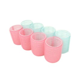 Jumbo Self-Grip Hair Roller Assorted Colors (Pink, Yellow, Blue, Green) (Jumbo)