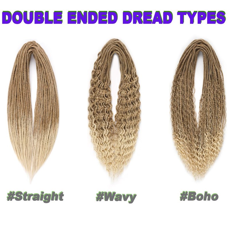 Leeven 24 Inch Grey Double Ended Dreadlock Extension 10 Strands