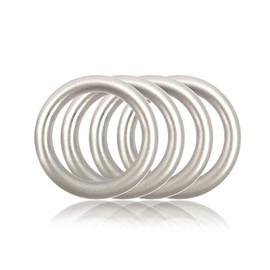 O-Ring Die-Cast 25 mm, Set of 4, DIY Dog Lead / Dog Collar, Rustproof, Ideal with Paracord 550, Colour: Matte Silver