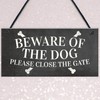 RED OCEAN Beware Of The Dog Warning Sign Garden Gate