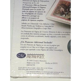 The Creative Memories Collection 8 x 10 Page Protectors 15 Sheets Refill Pack