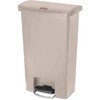 Rubbermaid Commercial Products STREAMLINE Plastic Front Step Step-On-Trash/Garbage Can/Bin, 13