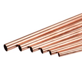 uxcell Copper Tube, 2mm 3mm 4mm 5mm 6mm 7mm OD x 0.2mm Wall Thickness 200mm Length Metal Tubing, Pack of 6
