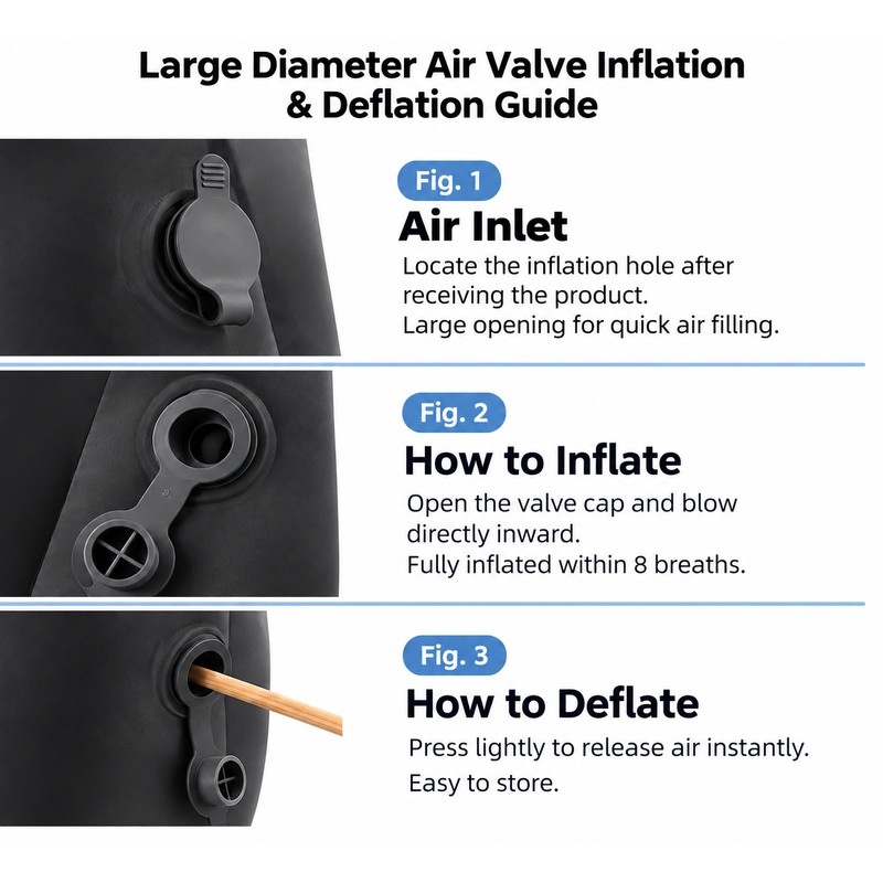 Inflatable Travel Pillow for Airplane & Train Trips – Forward-Resting
