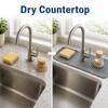 Silicone Faucet Splash Guard for Sink - Self-Draining Countertop Mat