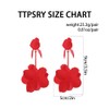 TTPSRY Earrings Women's Flower Drop Earrings Bohemian Large Earrings Long