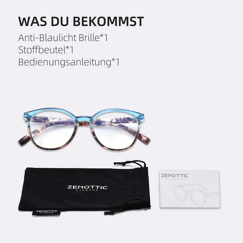 ZENOTTIC Blue Light Filter Glasses for Men and Women Computer